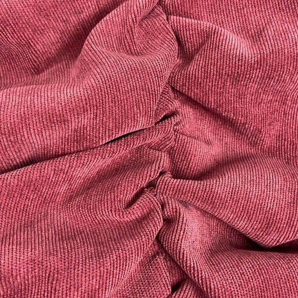 Zara Rusched High-Waist Corduroy Mini Skirt, M - Picture 4 of 9